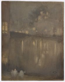 Nocturne: Grey and Gold?Canal, Holland, 1882. Creator: James Abbott McNeill Whistler