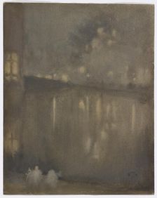 Nocturne: Grey and Gold?Canal, Holland, 1882. Creator: James Abbott McNeill Whistler