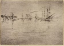 Nocturne Shipping, 1879-1880. Creator: James Abbott McNeill Whistler