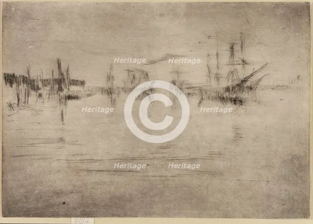 Nocturne Shipping, 1879-1880. Creator: James Abbott McNeill Whistler.