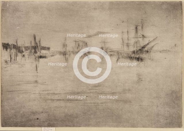 Nocturne Shipping, 1879-1880. Creator: James Abbott McNeill Whistler.