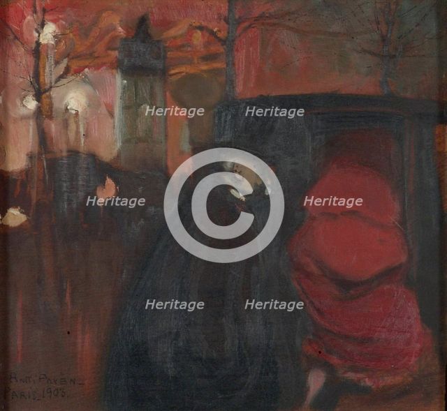 Nocturne, Paris, 1903. Creator: Antti Faven.
