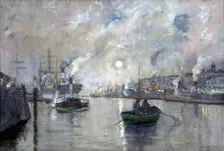 Nocturne, River Clyde, c1887. Creator: James Kay
