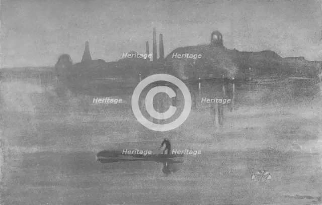 'Nocturne: The Thames at Battersea', 1878, (1904). Artist: James Abbott McNeill Whistler.