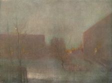 Nocturne Trafalgar Square Chelsea Snow 1876 (1903-1904). Artist: James Abbott McNeill Whistler