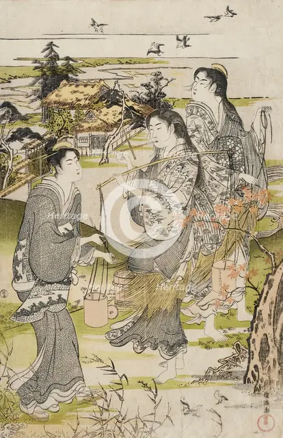 Noda no Tamagawa, c1787. Creator: Kubo Shunman.