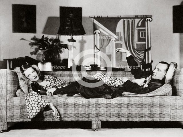 Noel Coward and Gertrude Lawrence in a scene from 'Private Lives', New York, USA, 1931. Artist: Unknown