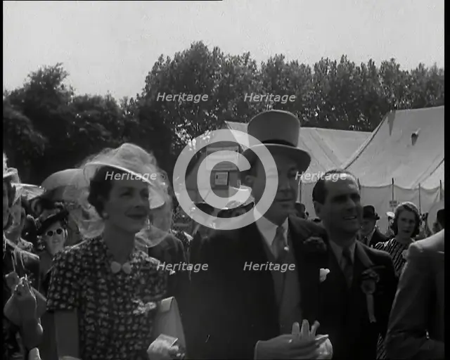 Noel Coward, Actor and Playwright, With Edwina, Lady Louis Mountbatten at  a Theatrical..., 1939. Creator: British Pathe Ltd.