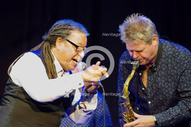 Noel McCalla and Derek Nash (Sax), Hawth, Crawley, West Sussex, 5 Oct 2018. Creator: Brian O'Connor.