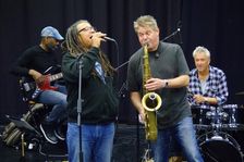 Noel McCalla and Derek Nash (Sax), Hawth, Crawley, West Sussex, 5 Oct 2018. Creator: Brian O'Connor