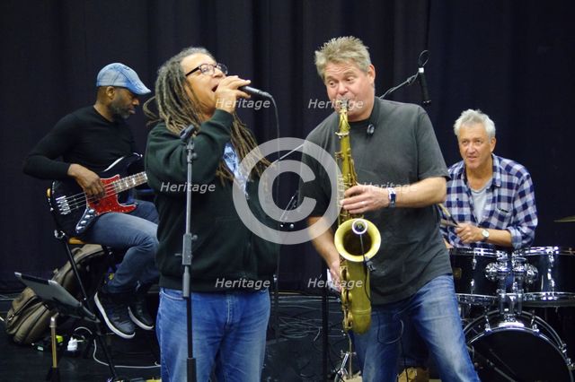 Noel McCalla and Derek Nash (Sax), Hawth, Crawley, West Sussex, 5 Oct 2018. Creator: Brian O'Connor.