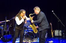 Noel McCalla and Derek Nash (Sax), Hawth, Crawley, West Sussex, 5 Oct 2018. Creator: Brian O'Connor