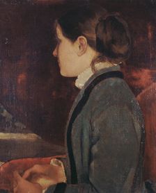 Noemi Renan in profile, c1879. Creator: Ernest Cornelis Ary Renan