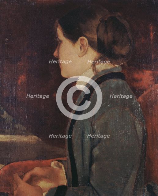 Noemi Renan in profile, c1879. Creator: Ernest Cornelis Ary Renan.