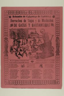 Noisy Assembly of Calavera Dandies and Old Drunks and Laborers and Garbanzo-Sellers, n.d. Creator: Manuel Manilla