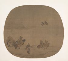 Nomads hunting with falcons, early 13th century. Creator: Attributed to Chen Juzhong (Chinese, active ca. 1200-30)
