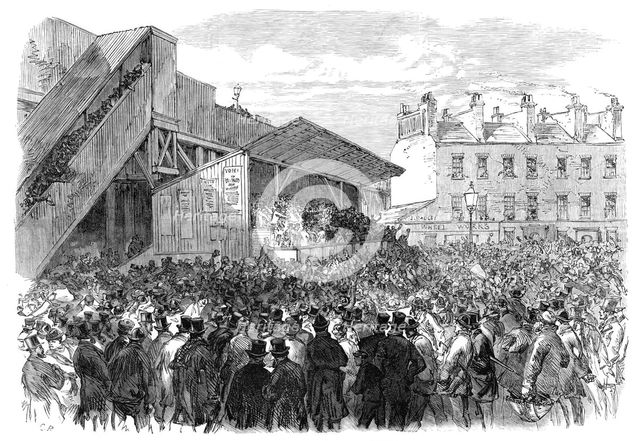 Nomination at the Southwark Election, 1870. Creator: C. R..