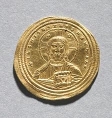 Nomisma with Basil II Bulgarotonos and His Brother Constantine VIII (obverse), 977-1025. Creator: Unknown