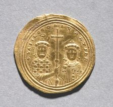 Nomisma with Basil II Bulgarotonos and His Brother Constantine VIII (reverse), 977-1025. Creator: Unknown
