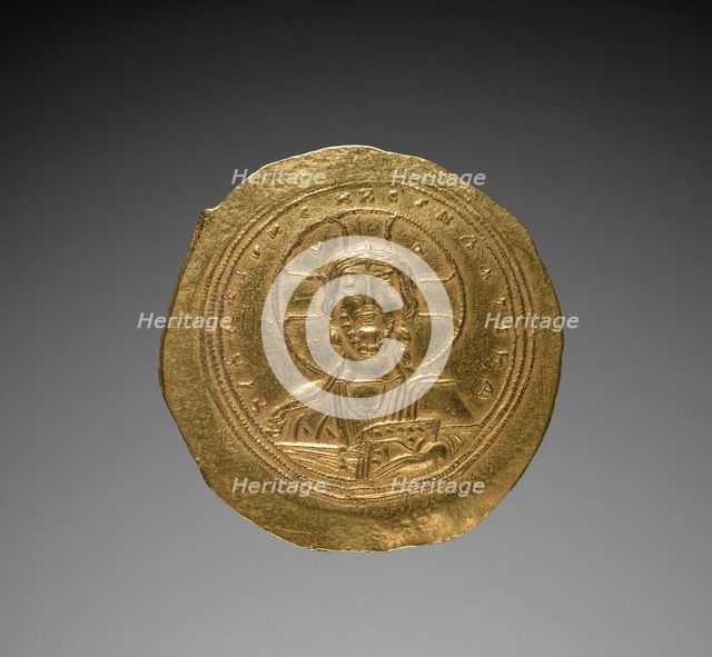 Nomisma with Constantine IX Monomachus (obverse), 1042-1055. Creator: Unknown.