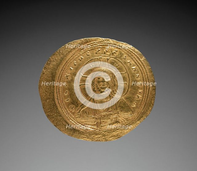 Nomisma with Constantine IX Monomachus (obverse), 1042-1055. Creator: Unknown.