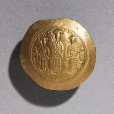 Nomisma with Eudocia and Romanus IV Diogenes (reverse), 1068-1071. Creator: Unknown