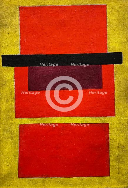 Non-Objective Composition. Color Painting, 1917. Creator: Rozanova, Olga Vladimirovna (1886-1918).