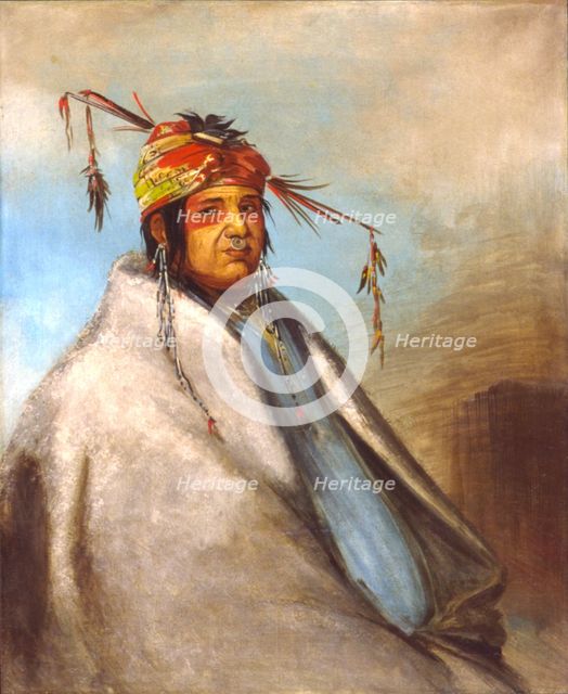 Non-on-dá-gon, a Chief, 1830. Creator: George Catlin.