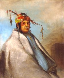 Non-on-dá-gon, a Chief, 1830. Creator: George Catlin