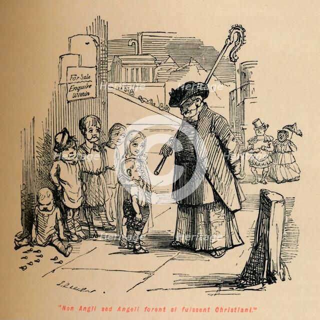 'Non Angli sed Angeli forent si fuissent Christiani', c1860, (c1860). Artist: John Leech.