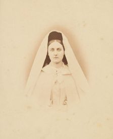 Nonne blanche (tete), 1860s. Creator: Pierre-Louis Pierson