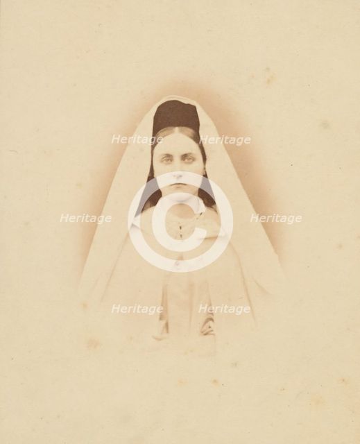 Nonne blanche (tete), 1860s. Creator: Pierre-Louis Pierson.