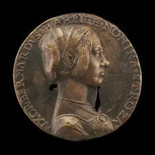 Nonnina Strozzi, Wife of Bernardo Barbigia [obverse]. Creator: Niccolo Fiorentino