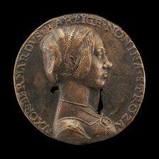 Nonnina Strozzi, Wife of Bernardo Barbigia [obverse]. Creator: Niccolo Fiorentino