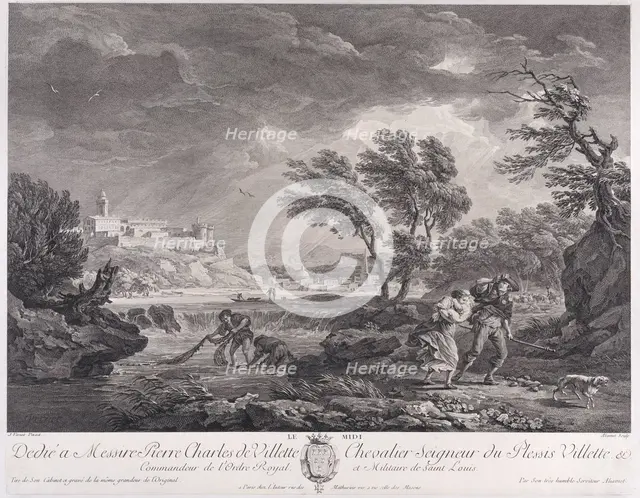 Noon, ca. 1770. Creator: Jacques Aliamet.