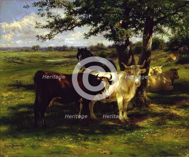 Noon Day Rest, 1877. Creator: Rosa Bonheur.