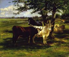 Noon Day Rest, 1877. Creator: Rosa Bonheur