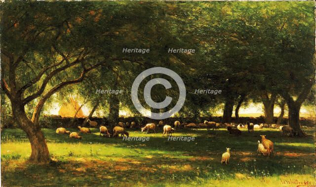 Noon in the Orchard, 1900. Creator: Worthington Whittredge.