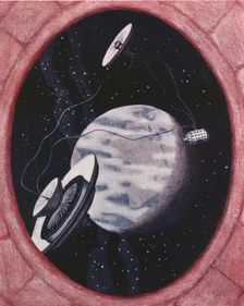 Noordung's Three-Unit Space Station Concept , 1929. Creator: NASA