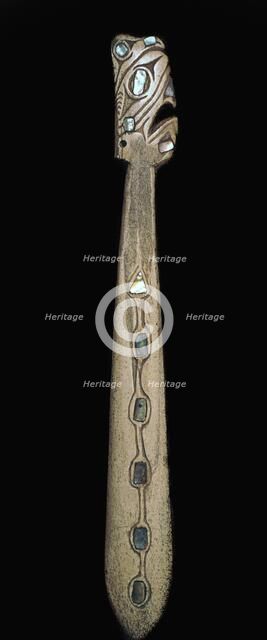 Nootka Tribe Native American whalebone club. Artist: Unknown