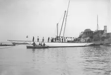Norada after launching, Portsmouth Harbour, 17th June 1911. Creator: Kirk & Sons of Cowes
