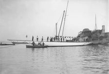 Norada after launching, Portsmouth Harbour, 17th June 1911. Creator: Kirk & Sons of Cowes