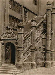 Nordlingen - Town Hall Stairs 1931. Artist: Kurt Hielscher