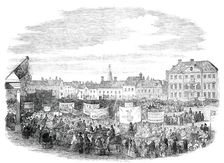 Norfolk Estuary - the Procession in Lynn, 1850. Creator: Unknown