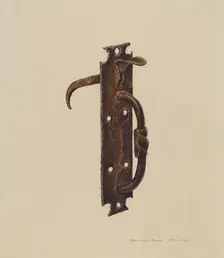 Norfolk Latch, c. 1939. Creator: Henrietta S. Hukill