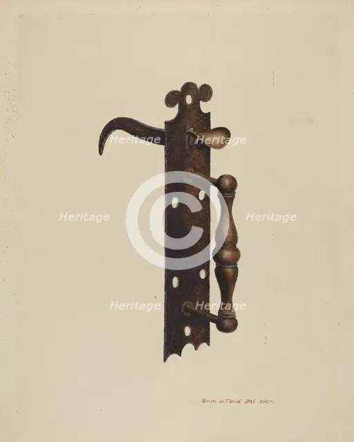 Norfolk Latch, c. 1939. Creator: Samuel W. Ford.