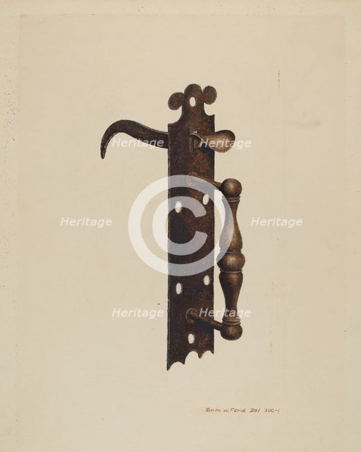 Norfolk Latch, c. 1939. Creator: Samuel W. Ford.