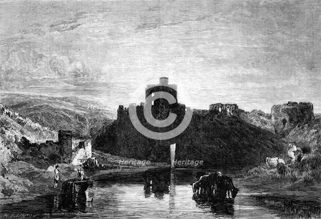 "Norham Castle", from the photographed edition of the "Liber Studiorum", by J. M. W. Turner, 1864. Creator: W. J. Linton.