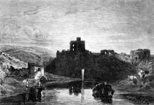 "Norham Castle", from the photographed edition of the "Liber Studiorum", by J. M. W. Turner, 1864. Creator: W. J. Linton