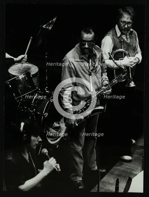 Norma Winstone, Art Themen and Henry Lowther performing at The Stables, Wavendon, Buckinghamshire. Creator: Denis Williams.